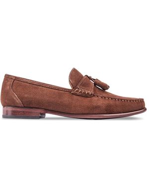 Sole Twin Tassel Loafer Shoes - Brown