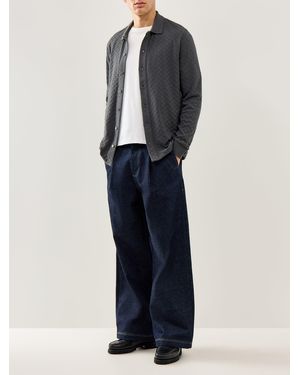 Paul Smith Knitted Texture Shirt - Blue