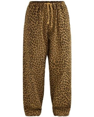 Service Works Organic Leopard Easy Chef Trousers - Green