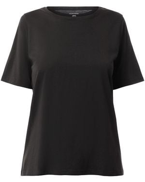 Eileen Fisher Round Neck Short Sleeve T-Shirt - Black