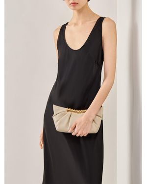 JW PEI Leia Pleated Clutch Champagne Bag - Black