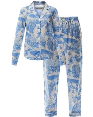 Desmond & Dempsey Loxodonta Long Set - Blue