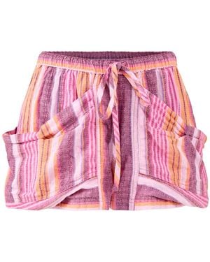 Free People Good Fortune Stripe Short - Red