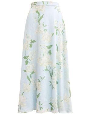 Forever New Maisie Circle Midi Skirt Floral - Blue