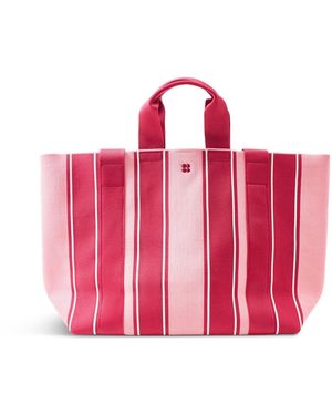 Sweaty Betty Knitted Stripe Tote Bag - Pink