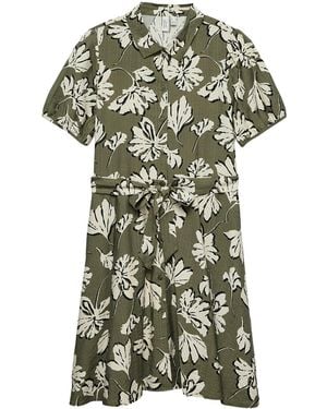 Vero Moda Short Shirt Dress Floral Print - Green