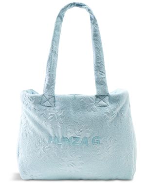 Hunza G Sunny Towelling Beach Bag - Blue