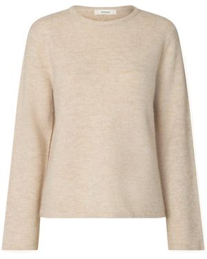 SELECTED Lulu Crew Neck Jumper Cream - Natural
