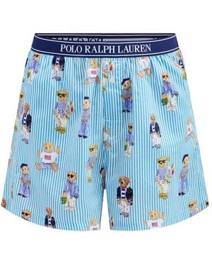 Polo Ralph Lauren Shirting Stripes Sleep Boxer - Blue