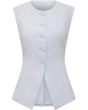Forever New Kimberly Shoulder Waistcoat Top - White