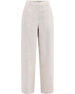 Eileen Fisher High Waisted Wide Leg Trousers - Grey