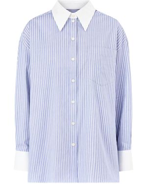 SELECTED Romie Oversized Long Sleeve Shirt - Blue