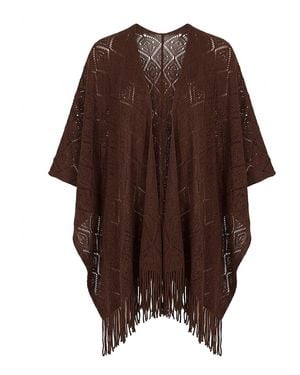 James Lakeland Textured Knit Kaftan - Brown