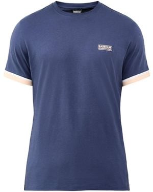 Barbour Deep Cuff Evan Tipped T-Shirt - Blue