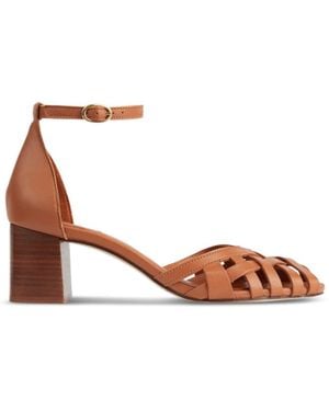 LK Bennett Noemia Tan Criss-Cross Sandals - White