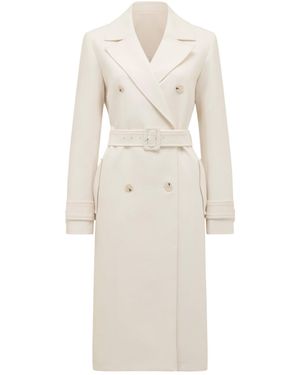 Forever New Lydia Crepe Trench Coat - White