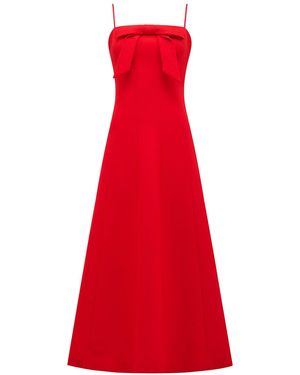 Forever New Harlow Bow Front Midi Dress - Red