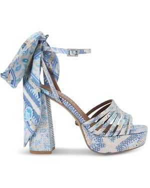 Kurt Geiger Pierra Ankle Tie Platform - Blue