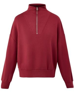 Varley Hawley Half Zip Sweat - Red