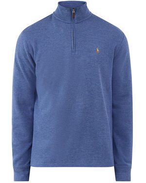 Polo Ralph Lauren Rib Quarter Zip Sweatshirt - Blue