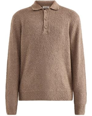 Only & Sons Onsdale Relaxed Long Sleeve Polo Knit - Brown