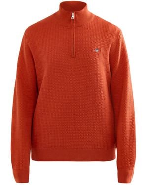 GANT Textured 1/4 Zip Knitwear