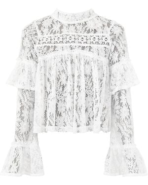 Free People Lilabeth Lace Top - White