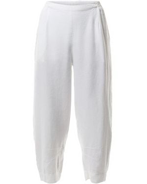 Sahara Heavy Twisted Crop Bubble Trouser - White