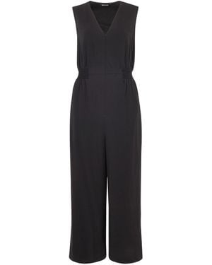 Whistles Remmie Cinched Waist Woven Jumpsuit - Black