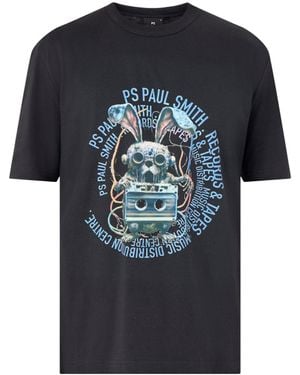 Paul Smith Tape Bunny Short Sleeves Tee - Black