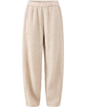 Eileen Fisher Lantern Ankle Trousers - Natural