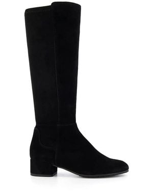 Dune Tayla Suede Boots - Black