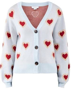 Never Fully Dressed Baby Heart Cardigan - White