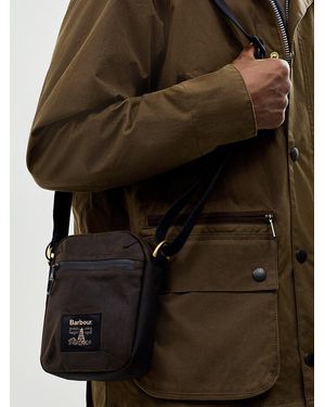 Barbour Waxed Field Crossbody Bag - Green