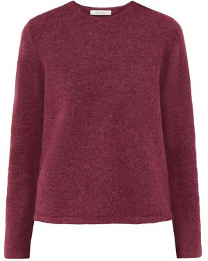 SELECTED Lulu Crew Neck Jumper Burgundy - Purple