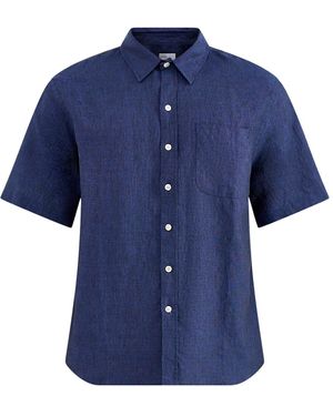 COLORFUL STANDARD Short Sleeve Shirt - Blue