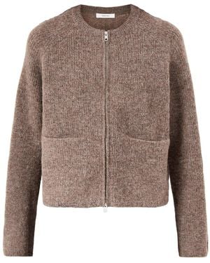 SELECTED Short Knit Cardigan - Brown