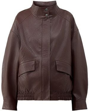 ONLY Oversized Bomber Jacket - Brown