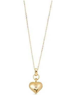 Tilly Sveaas Small Heart On Trace Chain - Brown