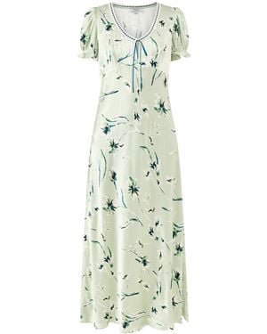 Rails Allison Fitted Midi Dress Mint - White