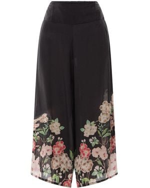 One Hundred Stars Palazzo Trousers - Black