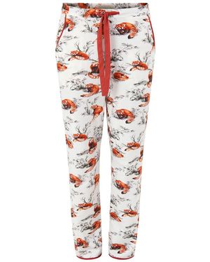Cyberjammies Fox Print Jersey Pyjama Bottoms - White