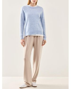 SELECTED Lulu Long Sleeve Knit O-Neck - Blue