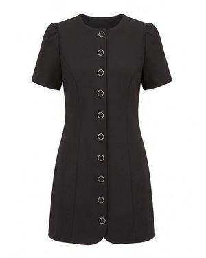 Forever New Elinda Button-Up Mini Dress - Black