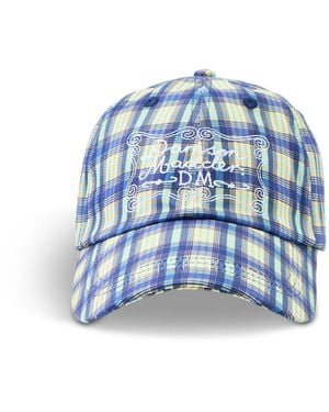 Damson Madder Check Cap - Blue