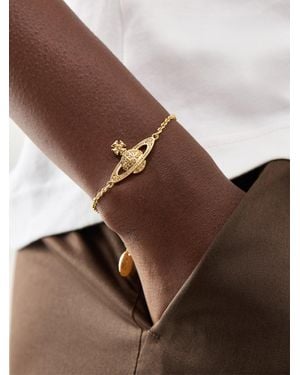 Vivienne Westwood Mini Bas Relief Chain Bracelet - Brown