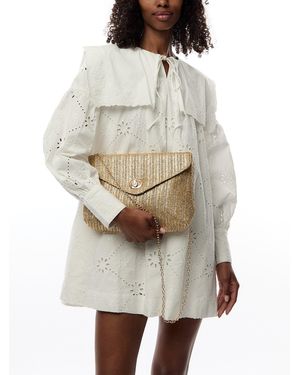 Anna Cecere Raffia Clutch Bag - Natural