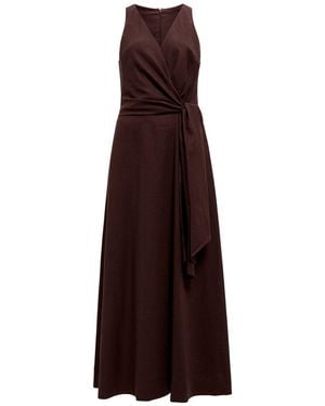 Forever New Zoey Halter Neck Tie Midi Dress - Purple