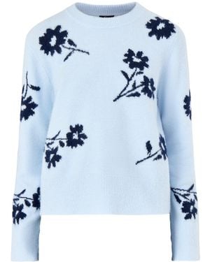 Rails Anise Floral Jacquard Jumper - Blue