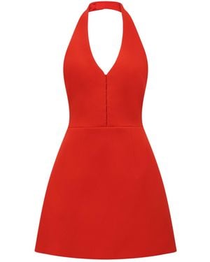 Forever New Ricki Halter Neck Hook And Eye Mini Dress - Red